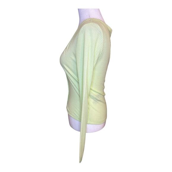 Noisy May Women's Medium Light Green Ribbed Button-Down Cardigan Sweater NWOT‎ - Picture 2 of 9